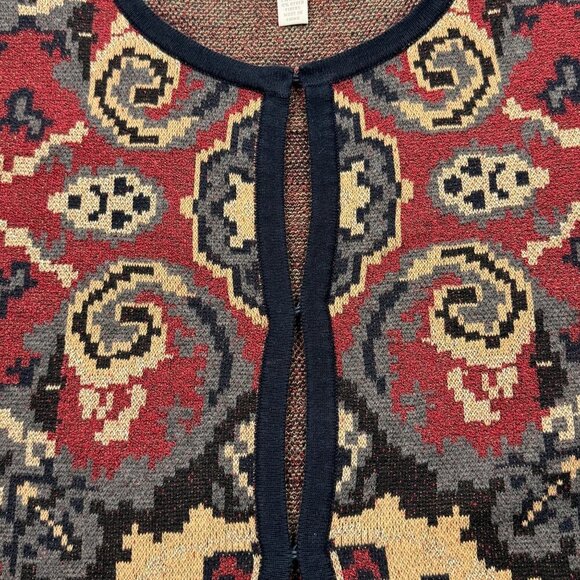 Charter Club Longline Cardigan Jacket Medallion Print Boho Aztec Western Size 2X - Picture 3 of 10